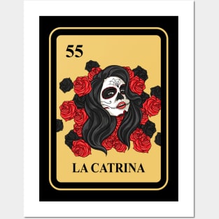 Mexican LA Catrina lottery traditional Bingo Card Posters and Art